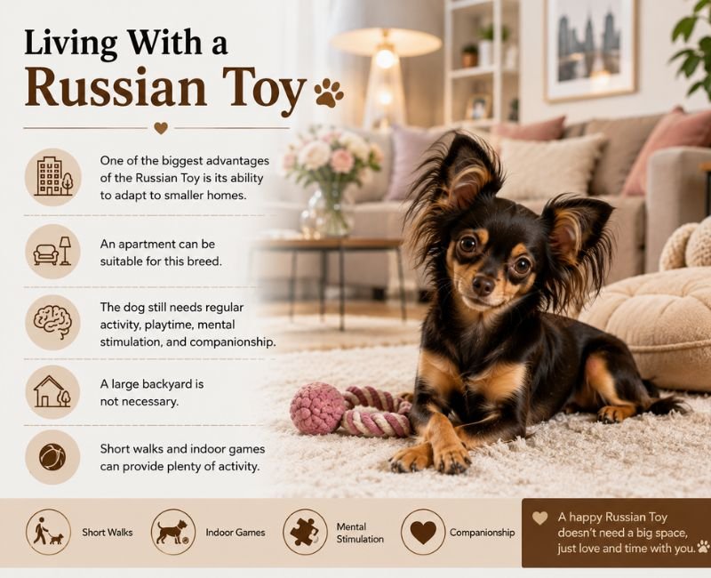 Russian Toy living in an apartment