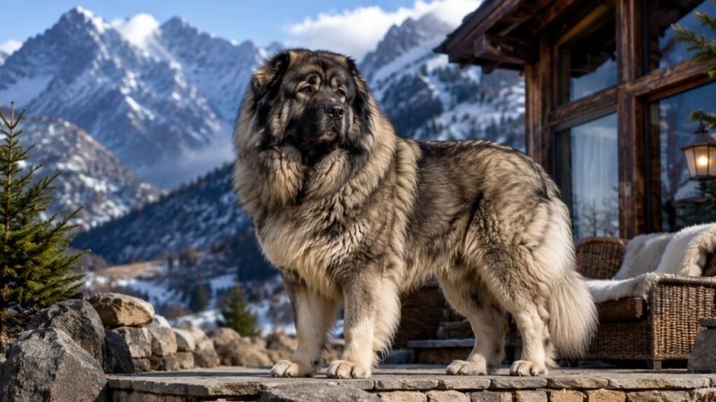 Dog in the mountain