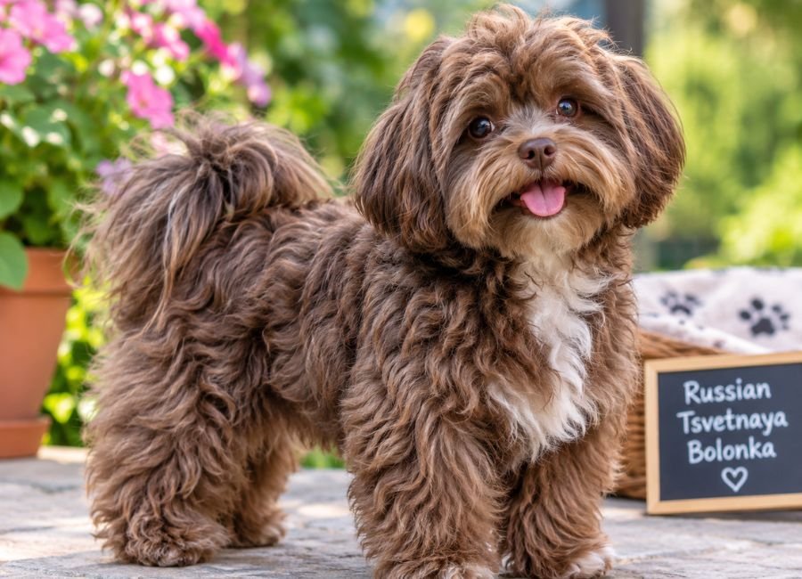 Russian Tsvetnaya Bolonka dog