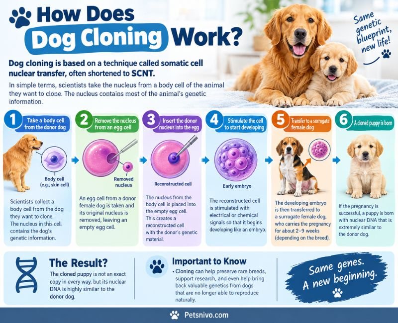 How dog cloning works using the SCNT process