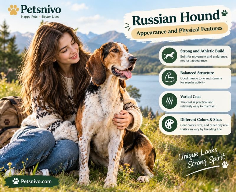 Russian Hound Dog appearance and physical features