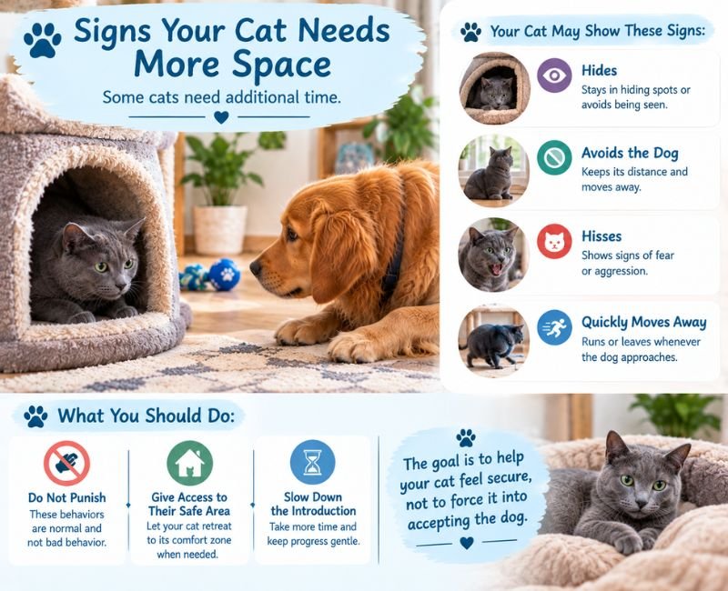 Signs your cat needs more space during dog