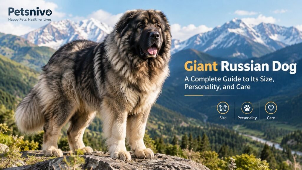 Giant Russian Dog Caucasian Shepherd