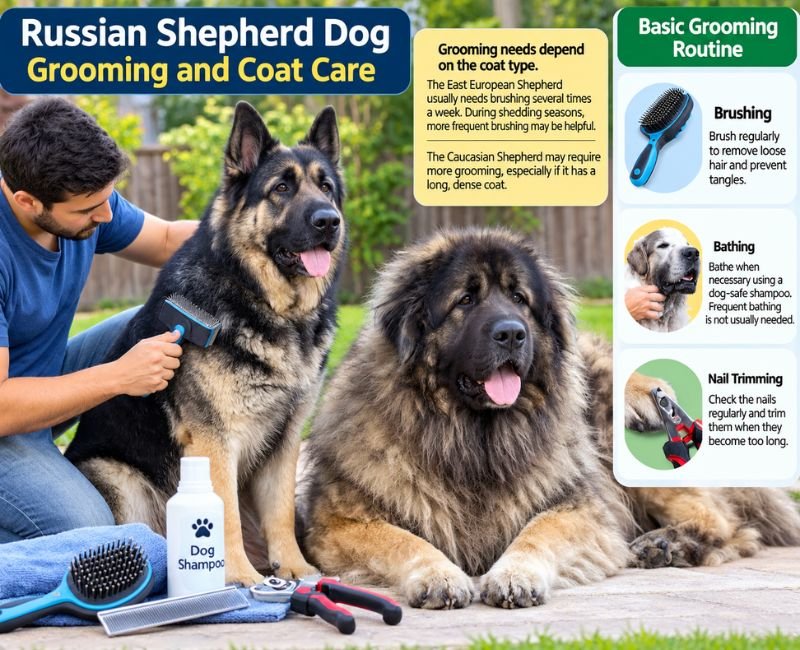 Russian Shepherd Dog grooming and coat care